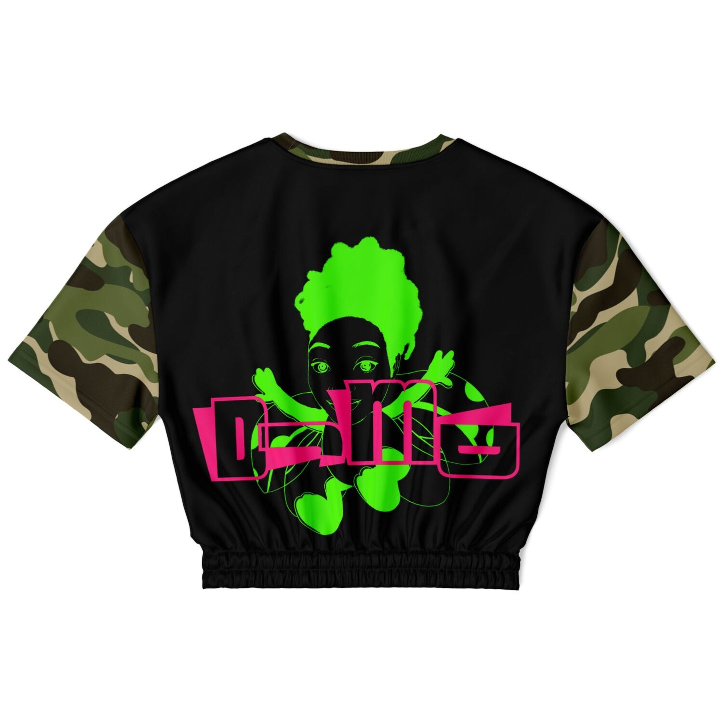 DJMD Athletic Cropped Short Sleeve Sweatshirt - AOP