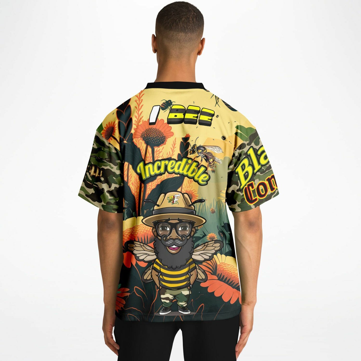 Blk Insct Famili Football Jersey - AOP