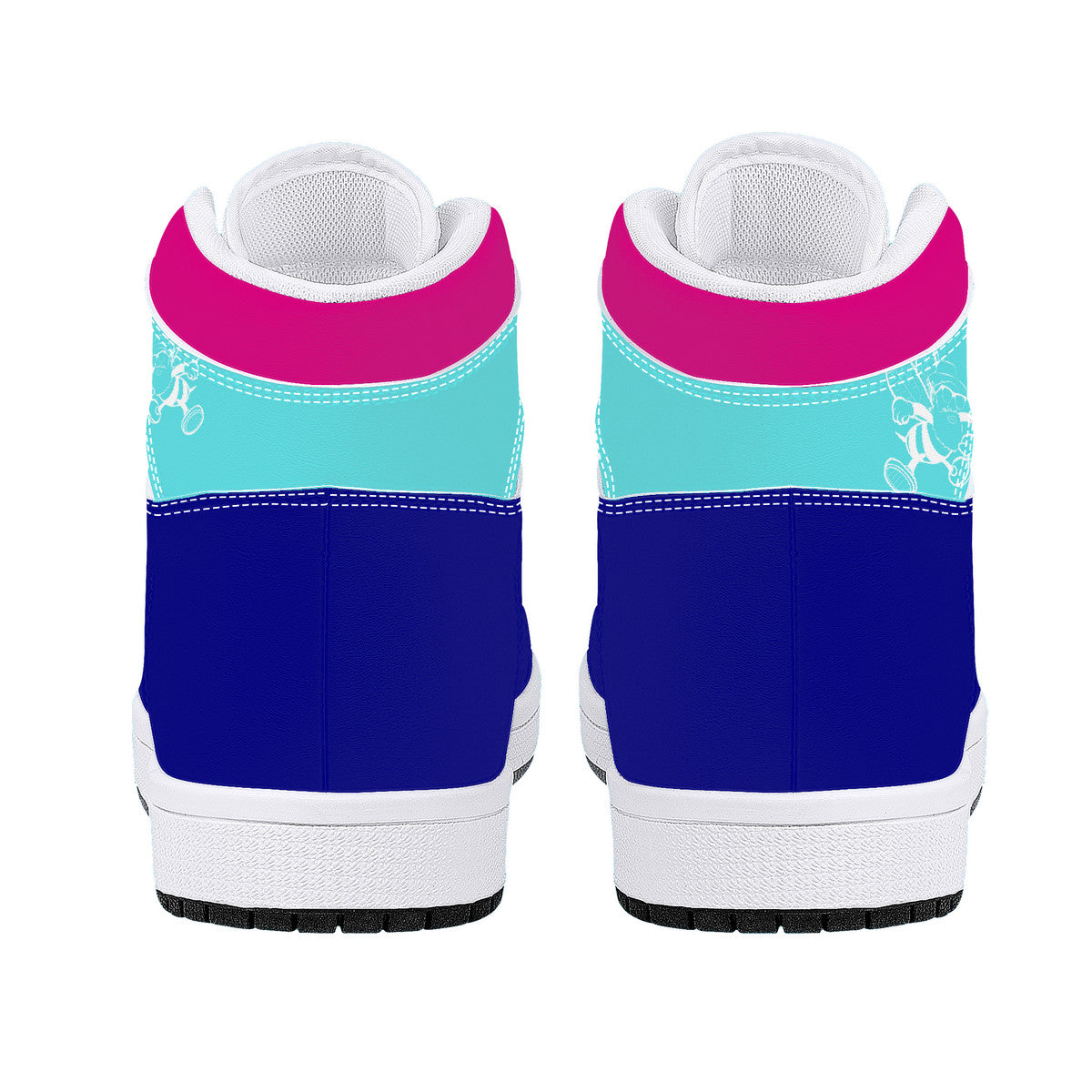 Bee Who U Be High-Top Synthetic Leather Sneakers - White