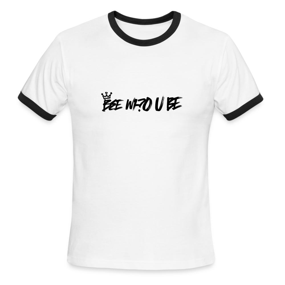 Bee Who U Be Men's Ringer T-Shirt - white/black