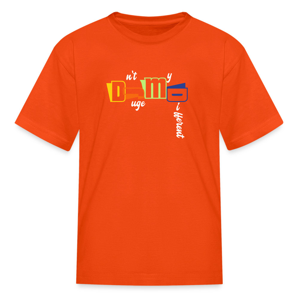 Dnt Juge My Different Kids' T-Shirt - orange