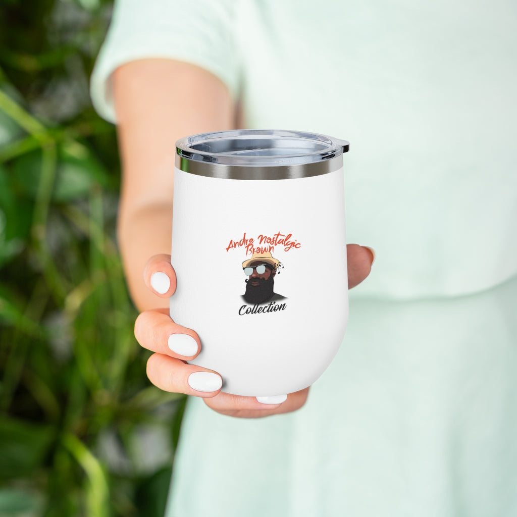 Andre Nostalgic Brown 12oz Insulated Wine Tumbler