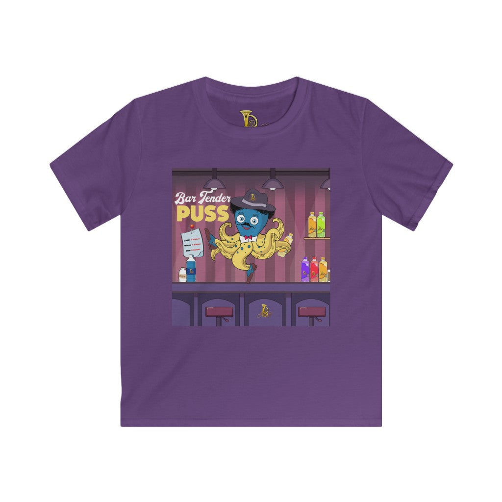 BarTender Puss Kids Softstyle Tee