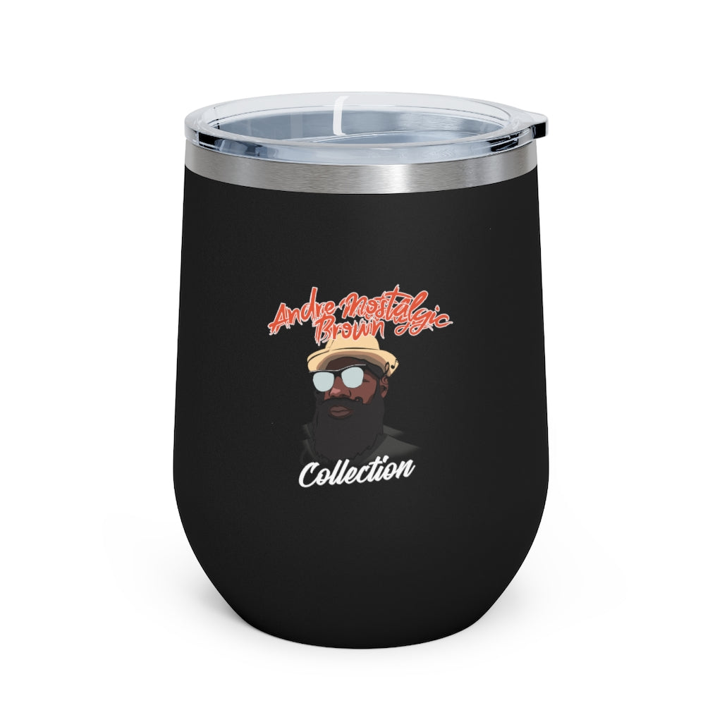 Andre Nostalgic Brown 12oz Insulated Wine Tumbler