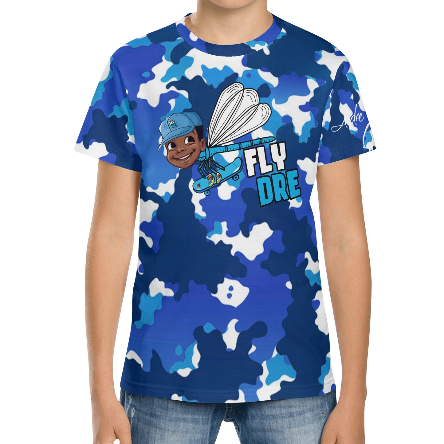 Fly Dre Kids All Over Print Short Sleeve T-Shirt