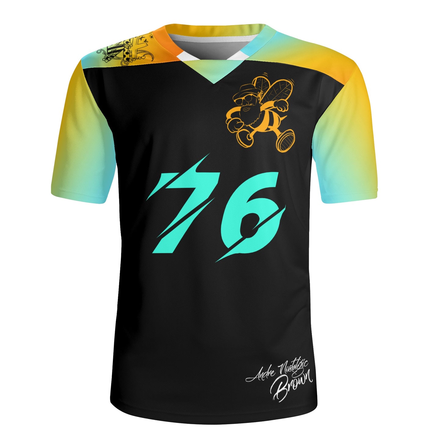 Blk Insct Famili Mens All Over Printing Rugby Jersey