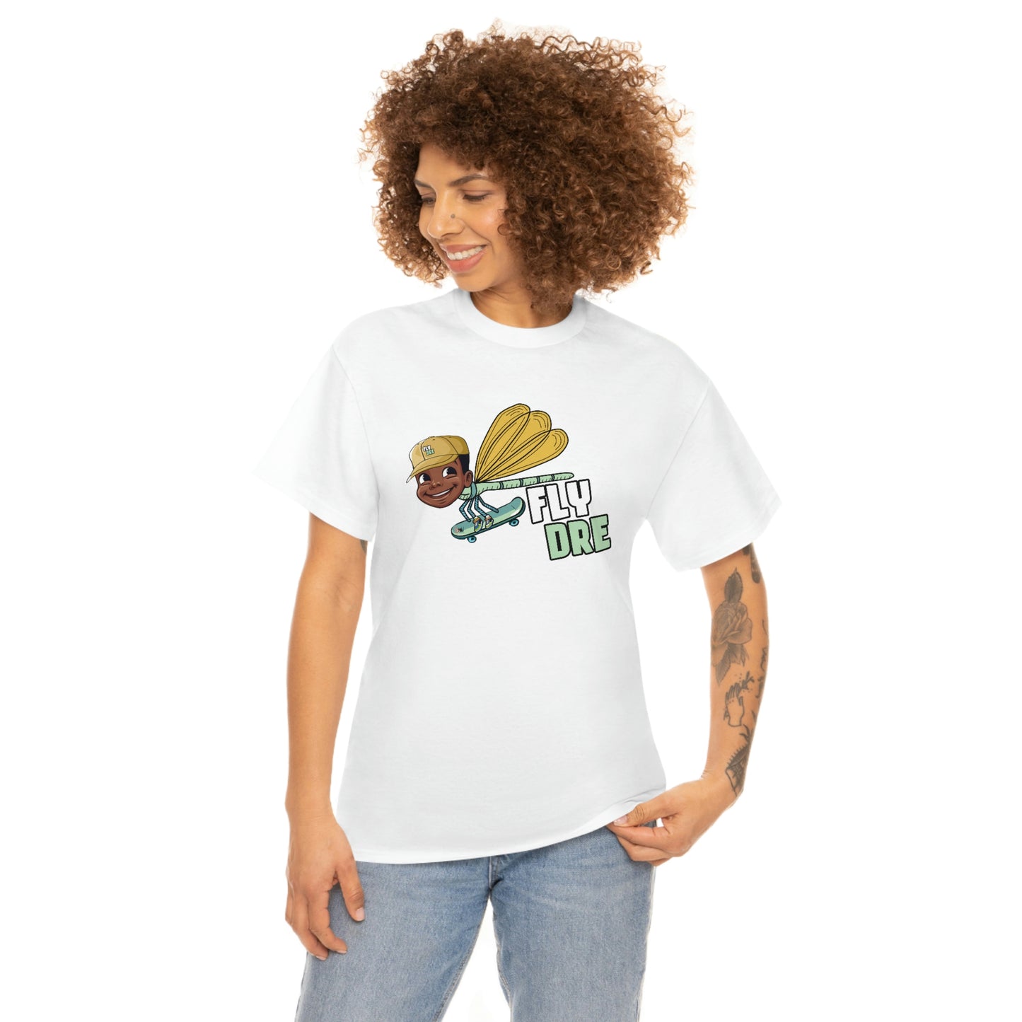 Fly Dre, Be Who U Bee, I am Just Brit Unisex Heavy Cotton Tee