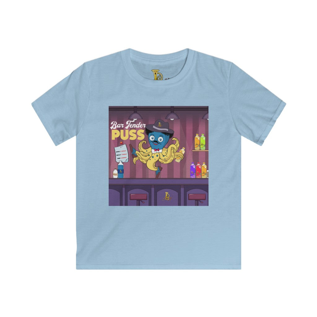 BarTender Puss Kids Softstyle Tee