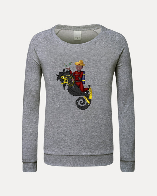 Sea Horse Riding  Kids Graphic Sweatshirt