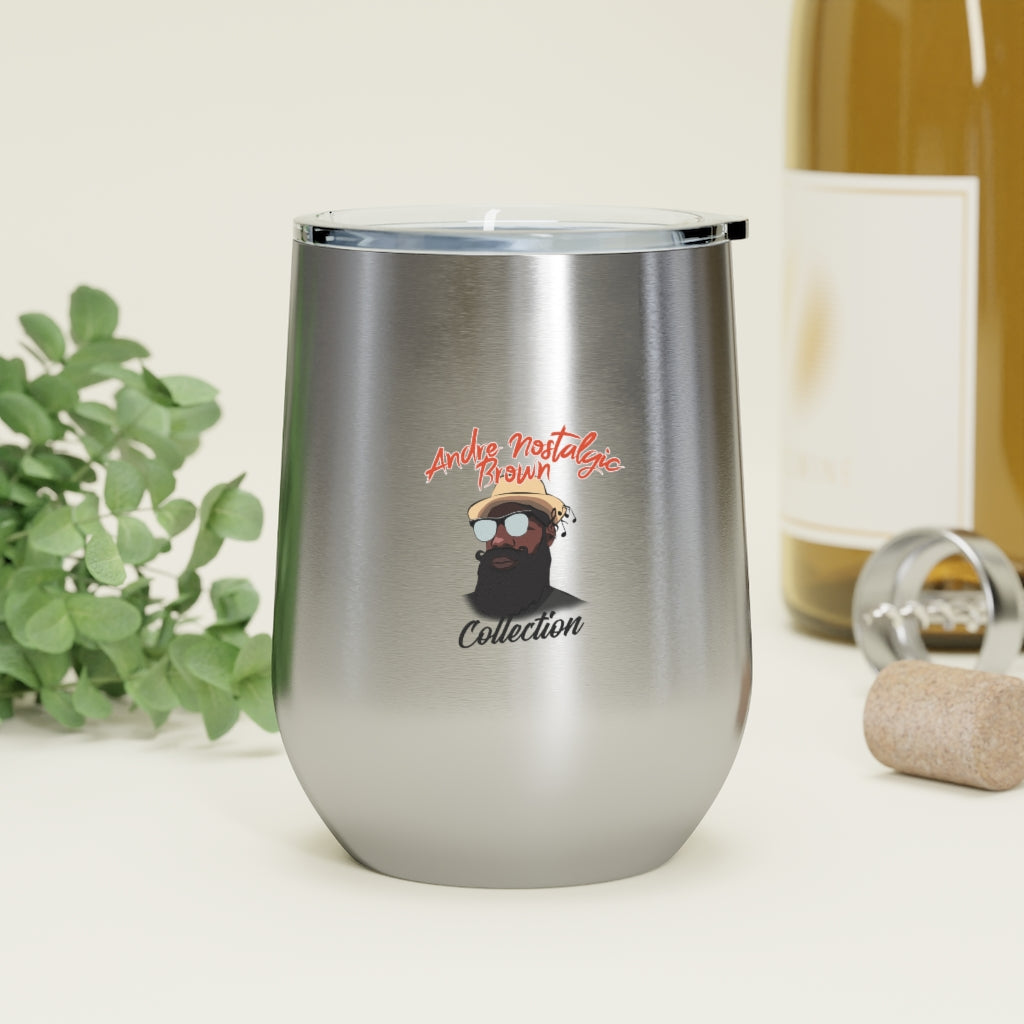 Andre Nostalgic Brown 12oz Insulated Wine Tumbler