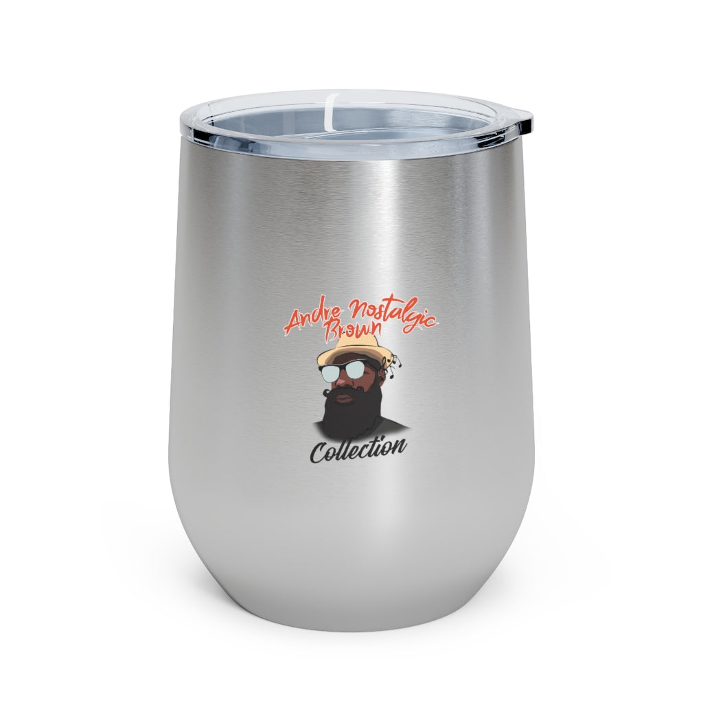 Andre Nostalgic Brown 12oz Insulated Wine Tumbler