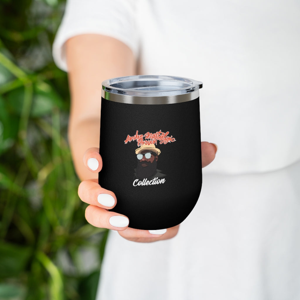 Andre Nostalgic Brown 12oz Insulated Wine Tumbler