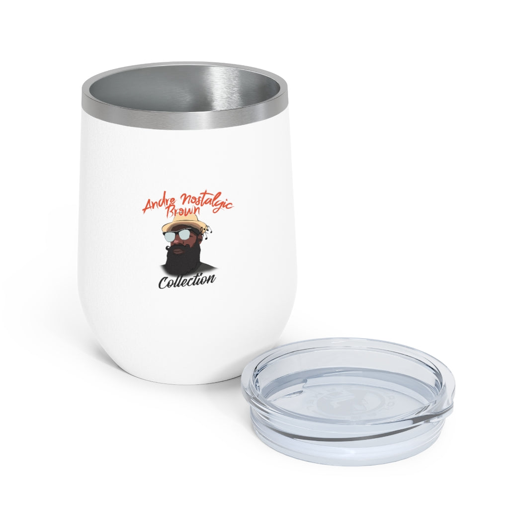 Andre Nostalgic Brown 12oz Insulated Wine Tumbler