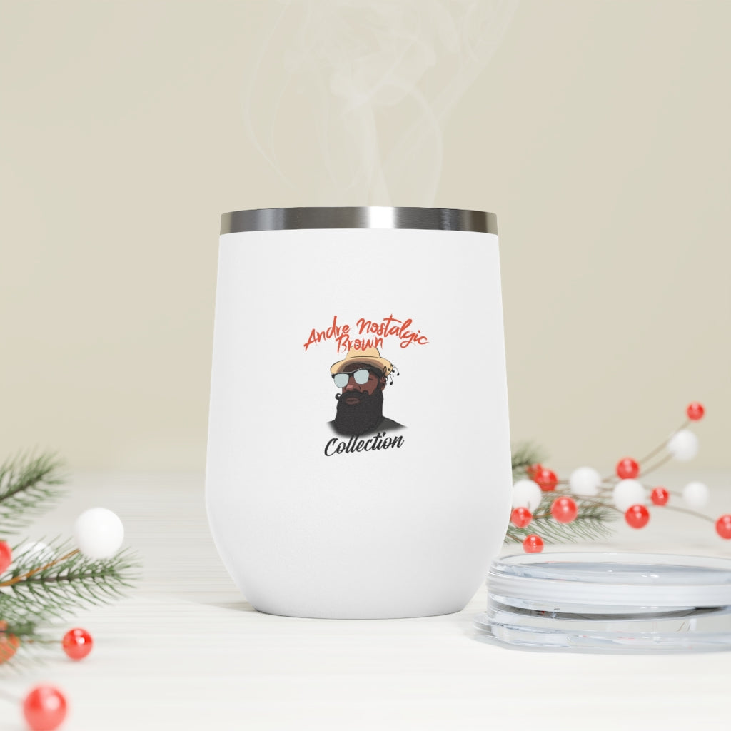 Andre Nostalgic Brown 12oz Insulated Wine Tumbler