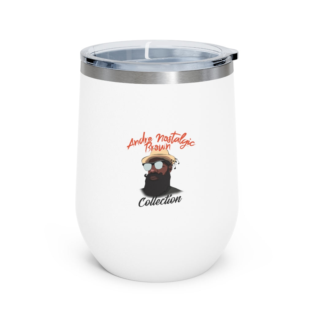 Andre Nostalgic Brown 12oz Insulated Wine Tumbler