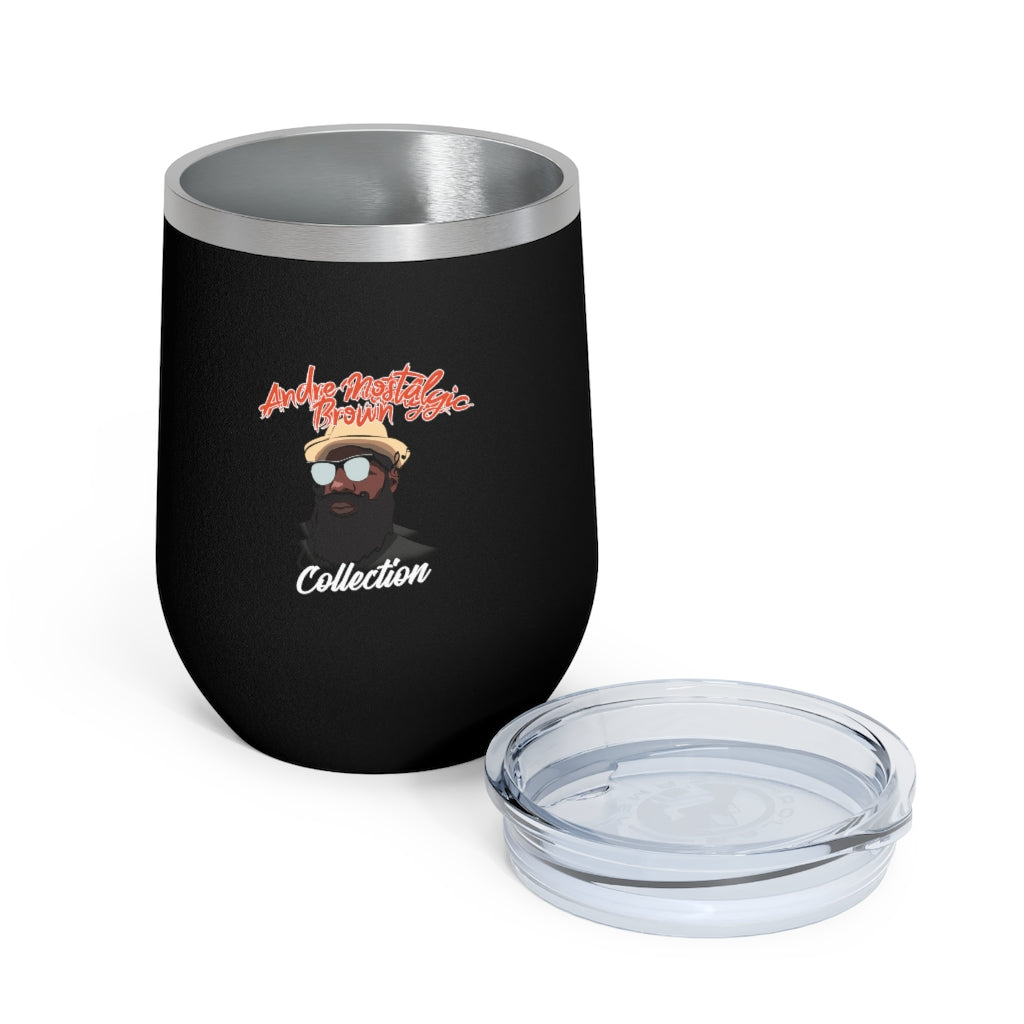 Andre Nostalgic Brown 12oz Insulated Wine Tumbler