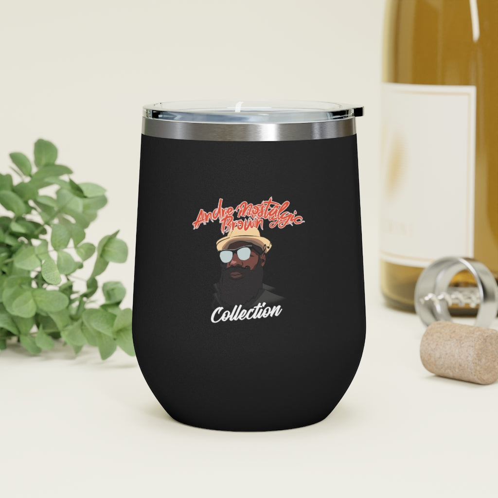 Andre Nostalgic Brown 12oz Insulated Wine Tumbler