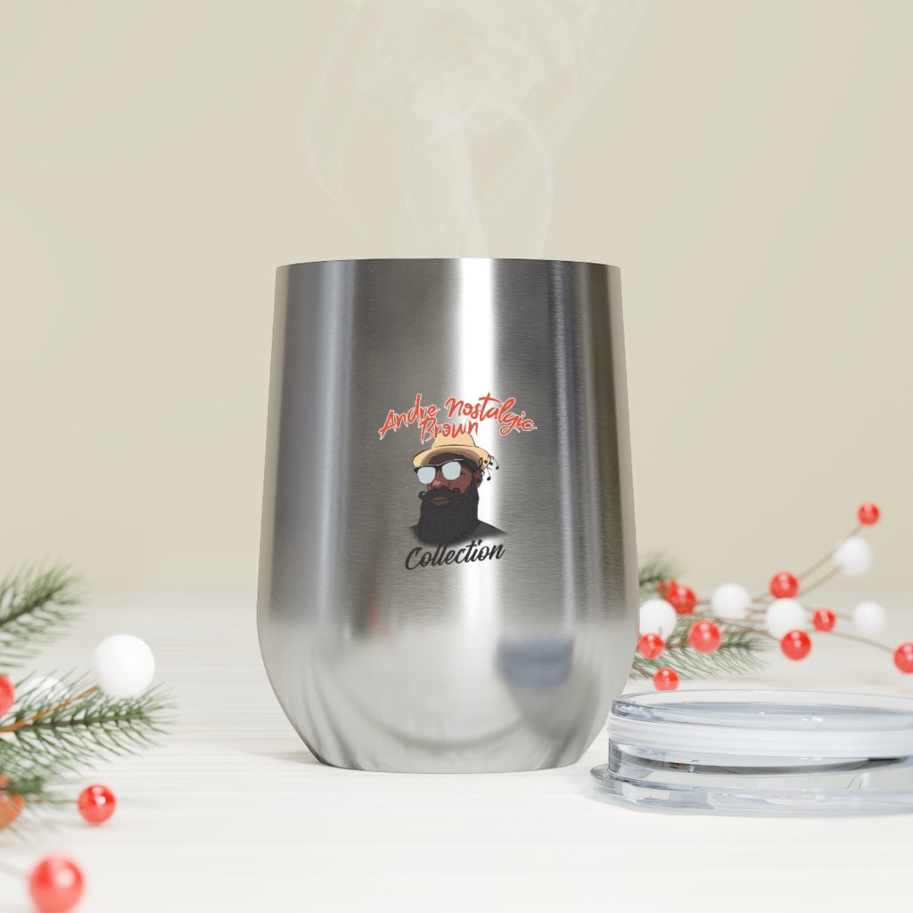 Andre Nostalgic Brown 12oz Insulated Wine Tumbler