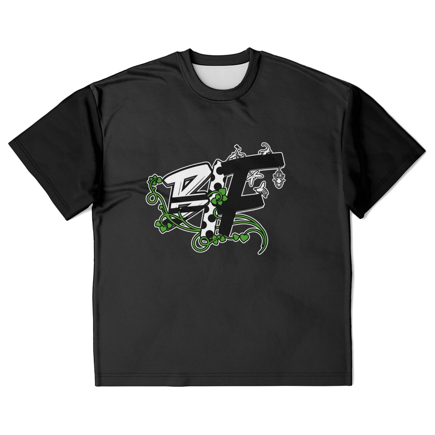 Black Insect Family Plus-size T-Shirt - AOP