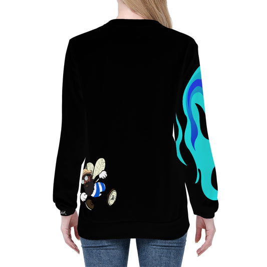 Dhis Horn WoodWind Rght Here Clarinet Women's All Over Print Sweater