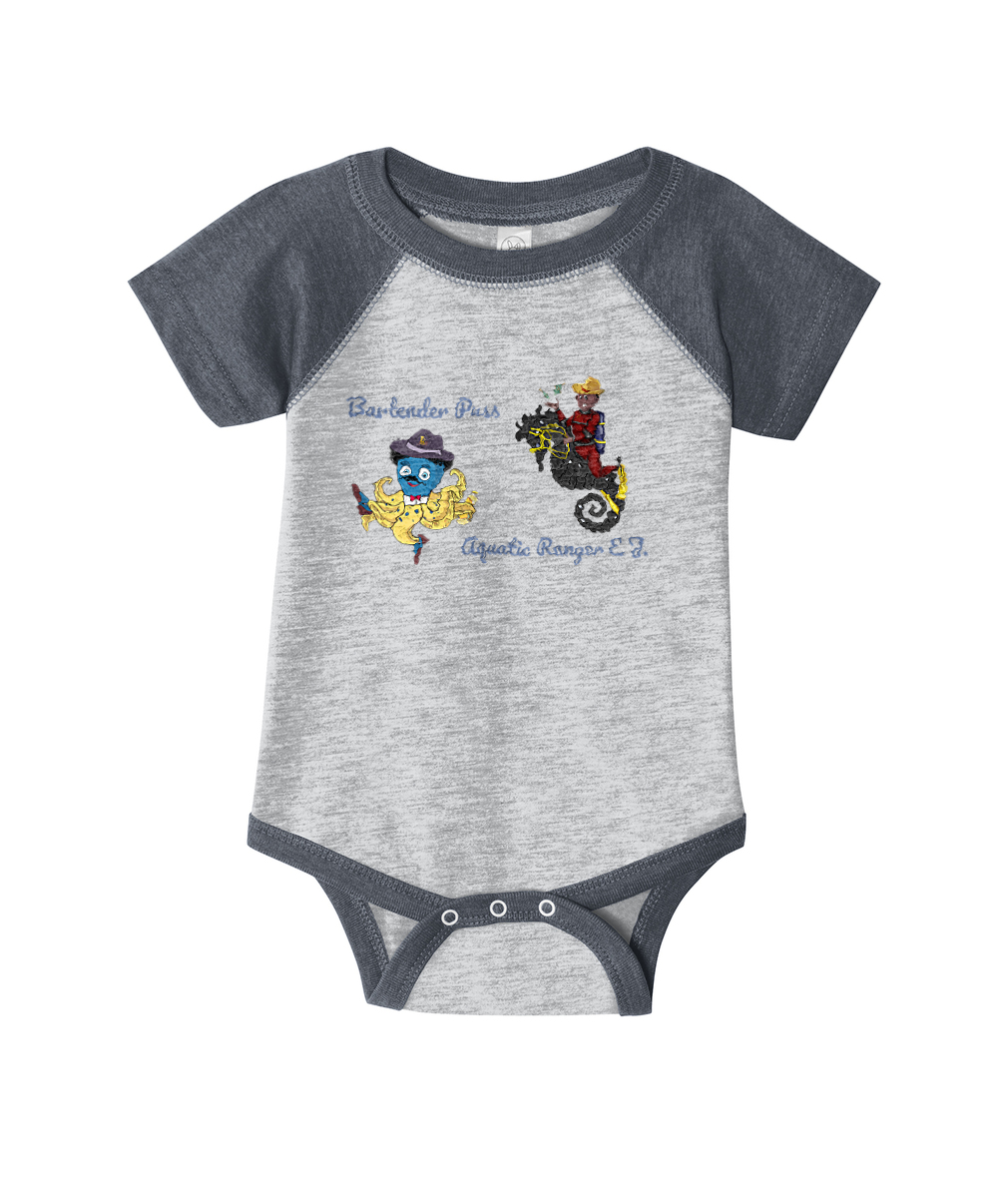 Sea Adventures Baby™ Embroidered Infant Baseball Fine Jersey Bodysuit or Similar