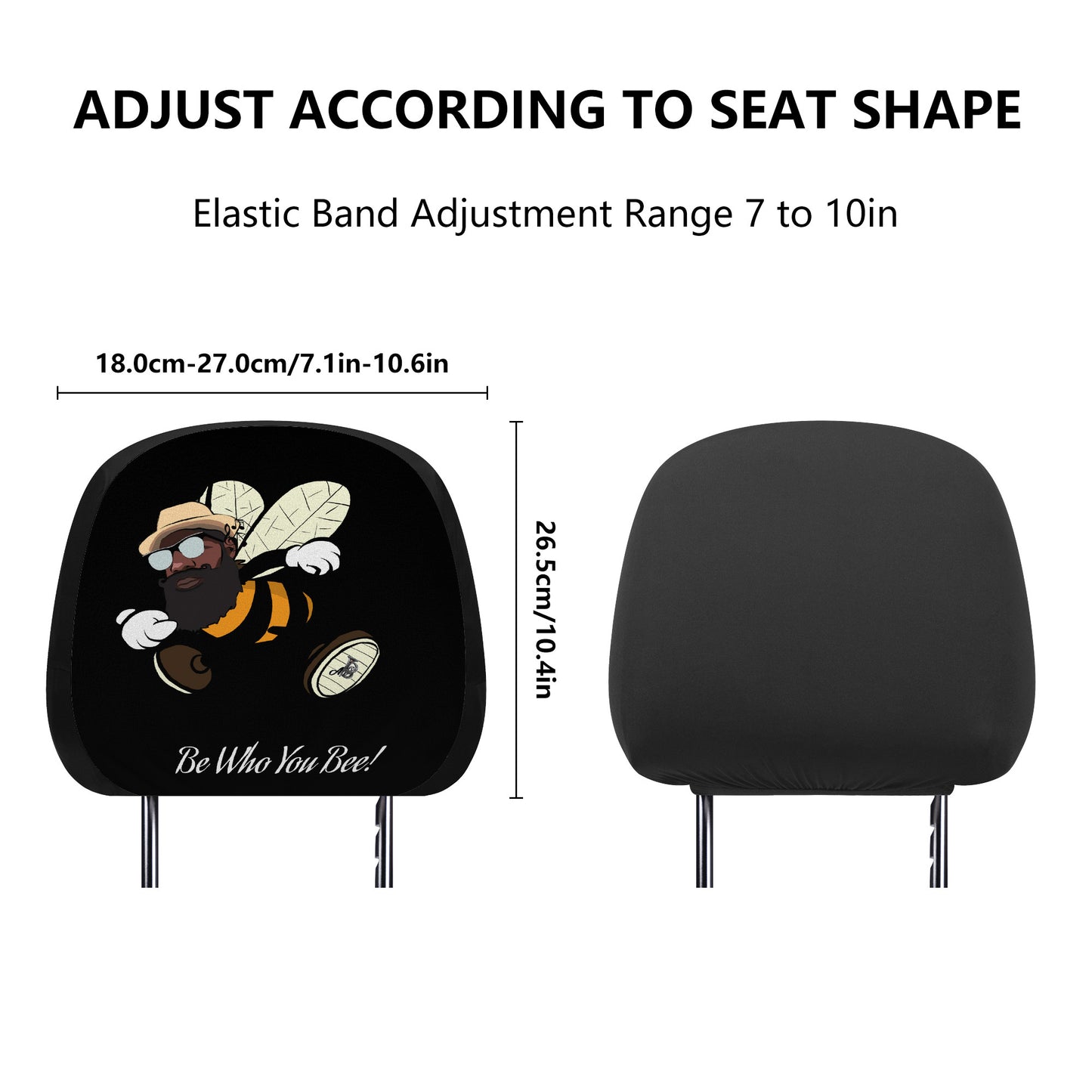 Be Who You Bee Car Headrest Covers