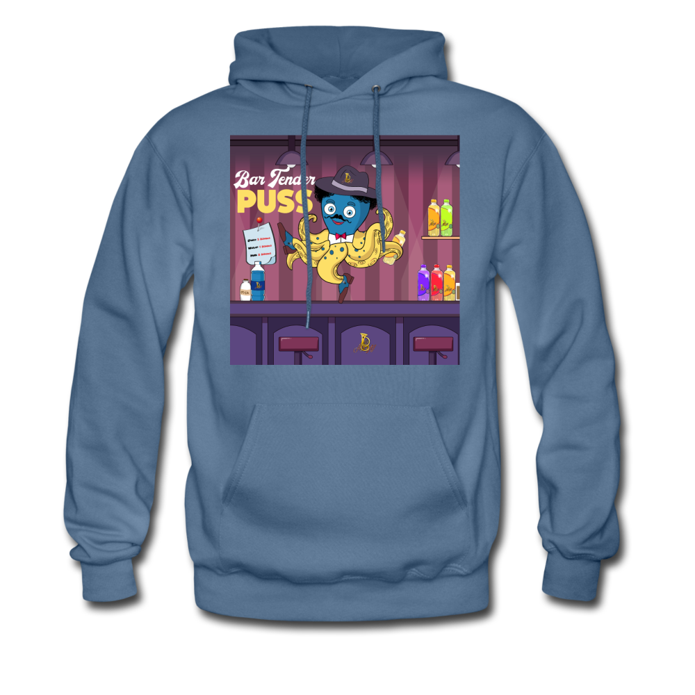Bar Tender Puss Men's Hoodie - denim blue