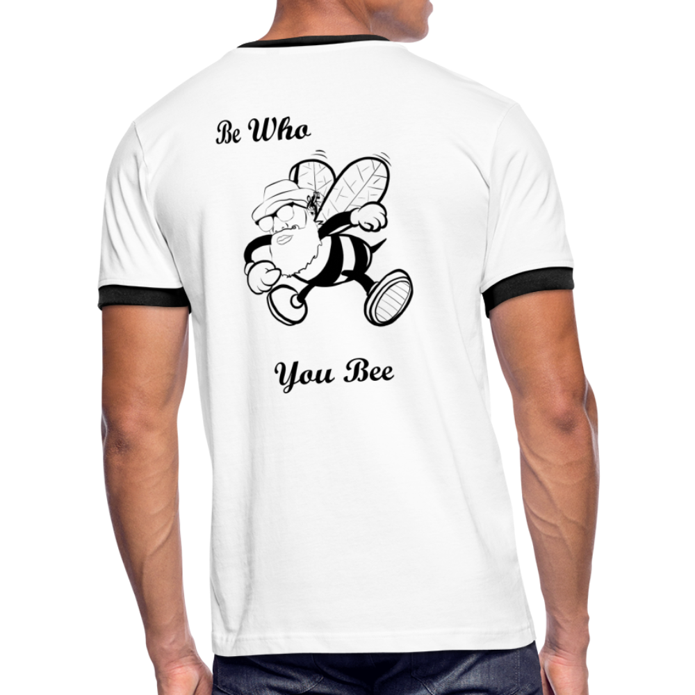 Be Who You Bee Baritone Men's Ringer T-Shirt - white/black