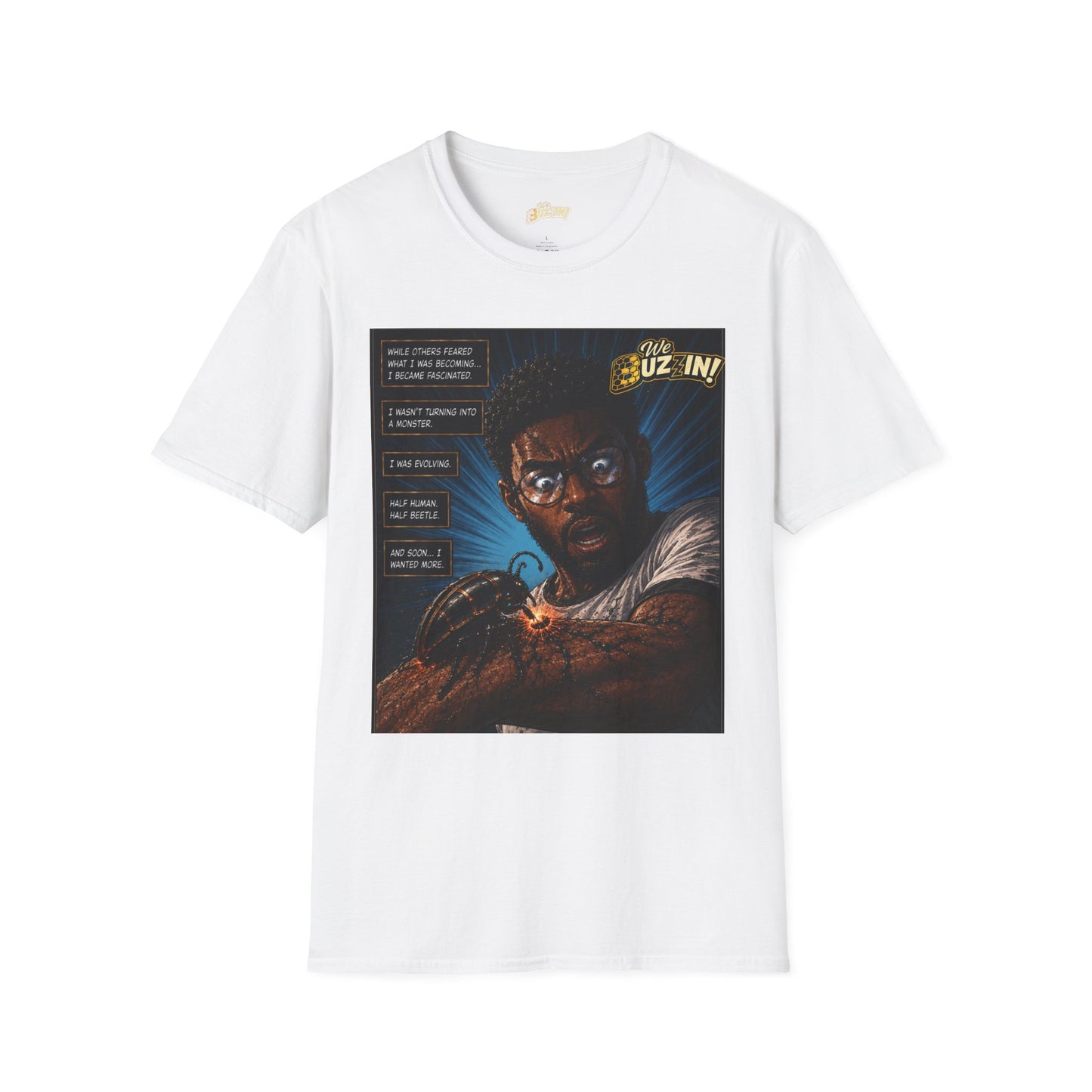 I Bee Incredible Orgins T-Shirt — “We Buzz In” Retro Comic Portrait Tee
