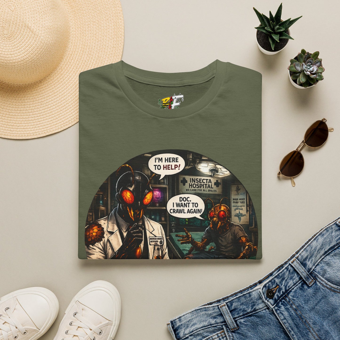 We Buzzin Comic Tee — 'I'm Here To Help'  Graphic T