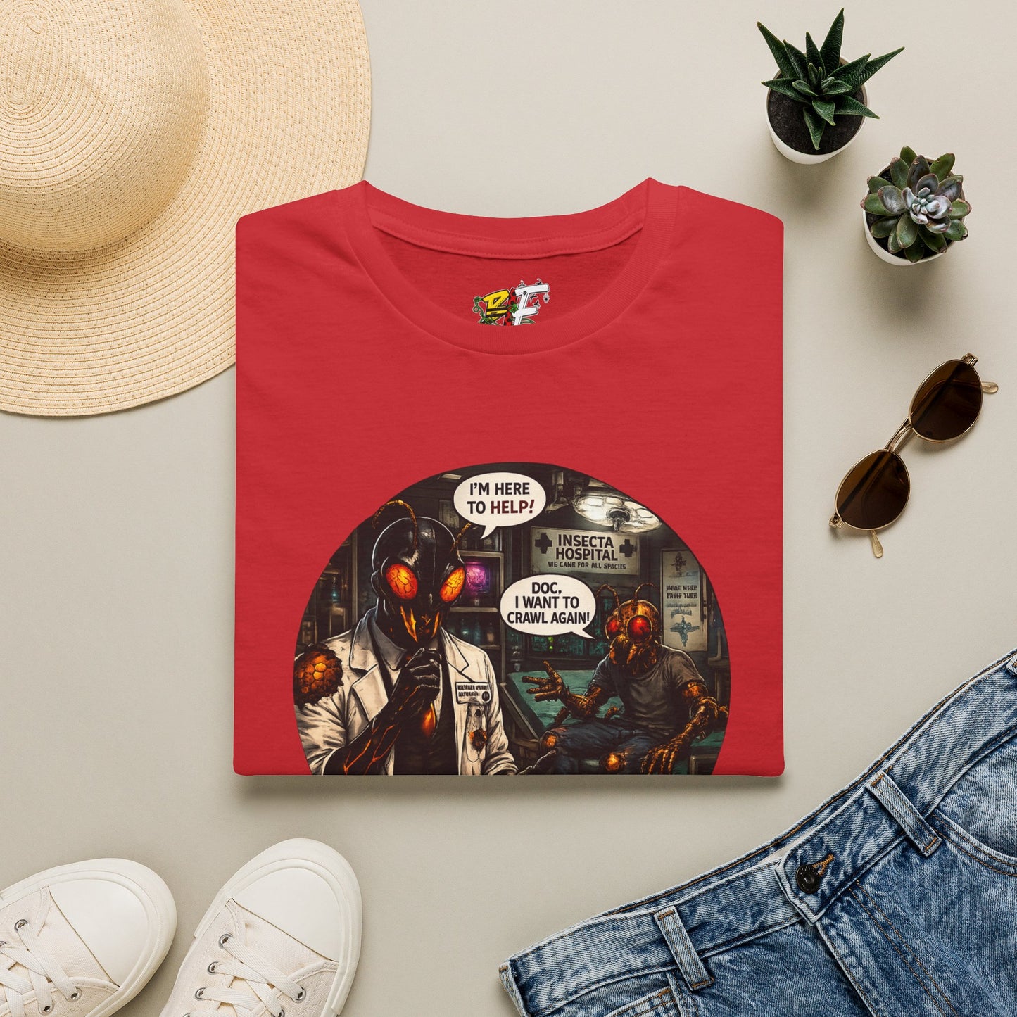 We Buzzin Comic Tee — 'I'm Here To Help'  Graphic T