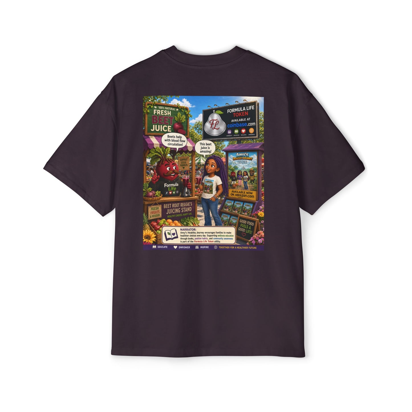 Beet Root Reggie Token Tee — Crypto Coin Mascot Graphic Shirt