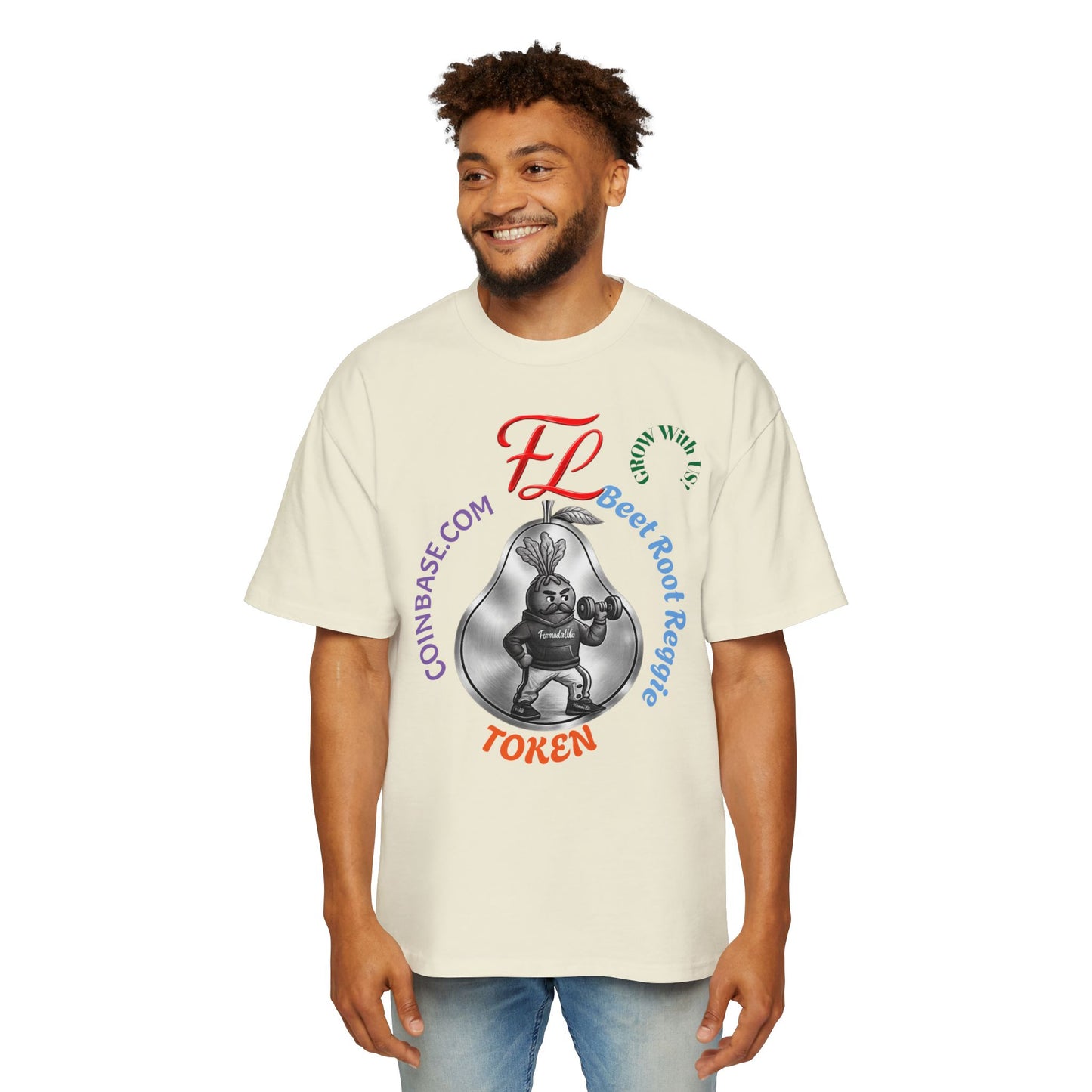 Beet Root Reggie Token Tee — Crypto Coin Mascot Graphic Shirt