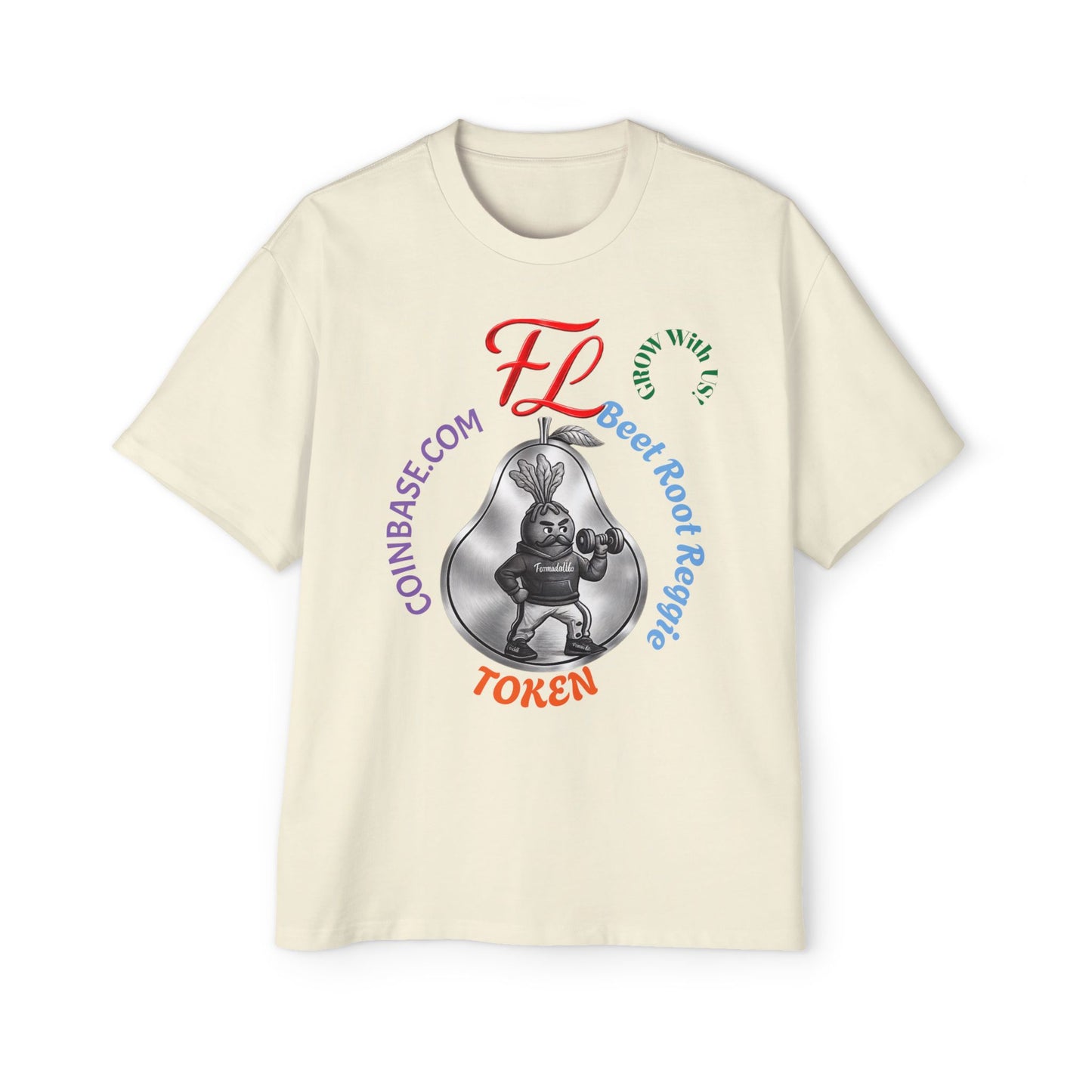 Beet Root Reggie Token Tee — Crypto Coin Mascot Graphic Shirt