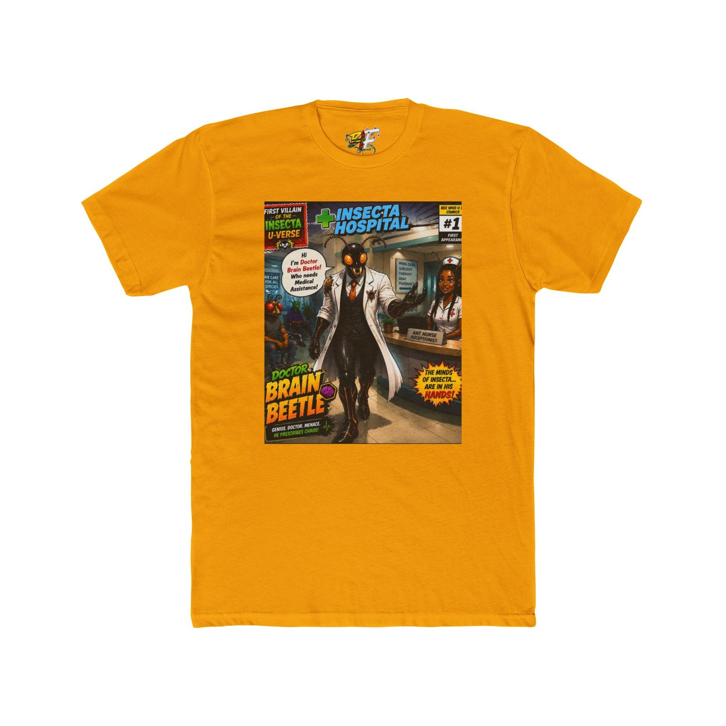 We Buzzin T-Shirt — Retro Comic 'Brain Beetle' Insecta Hospital Graphic Tee