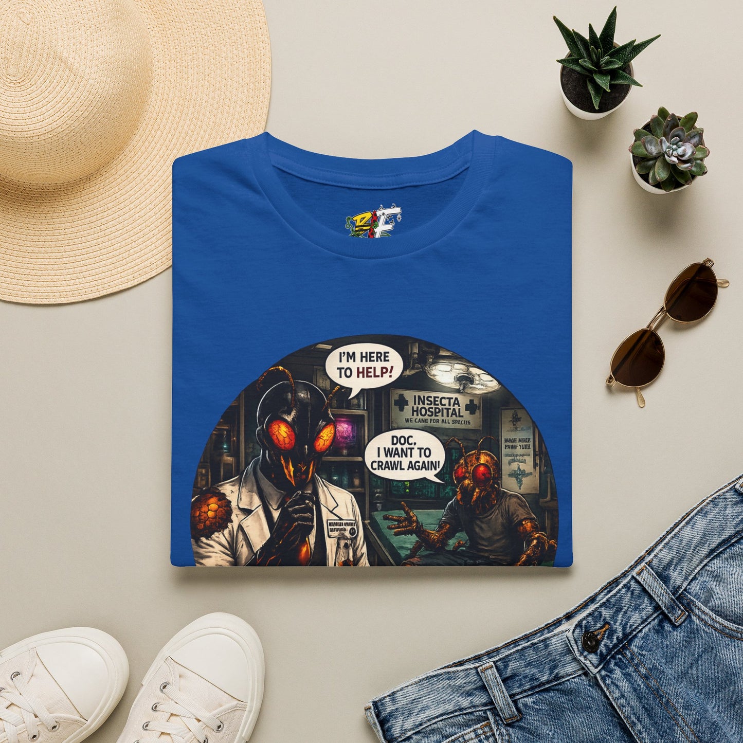 We Buzzin Comic Tee — 'I'm Here To Help'  Graphic T