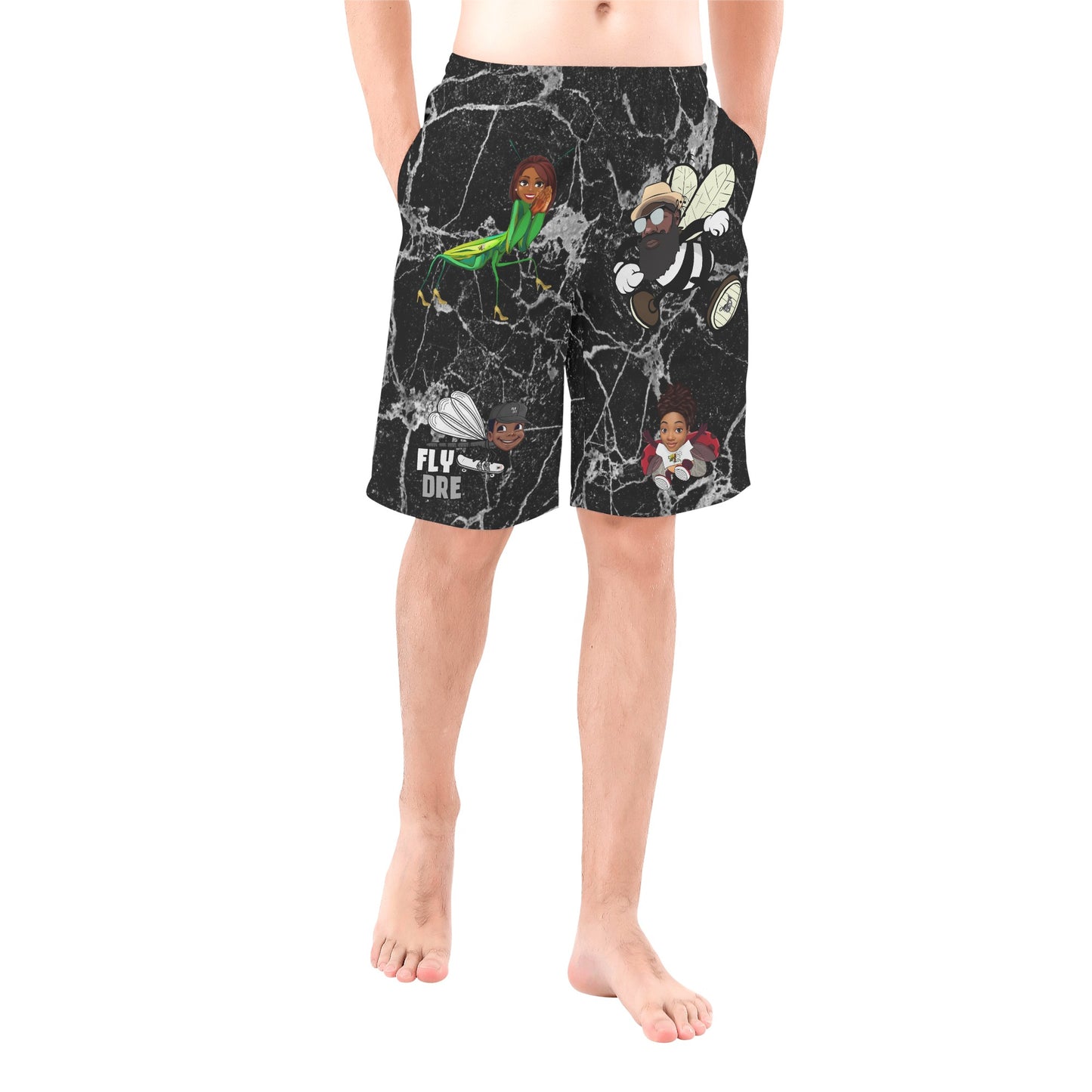 Black Insect Famili Men's All Over Print Board Shorts