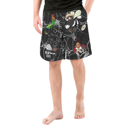 Black Insect Famili Men's All Over Print Board Shorts