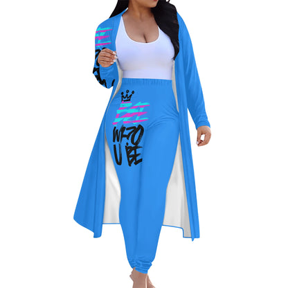 Bee Who U Be Women's Long Sleeve Cardigan and Leggings 2pcs