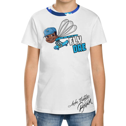 Fly Dre Kids All Over Print Short Sleeve T-Shirt