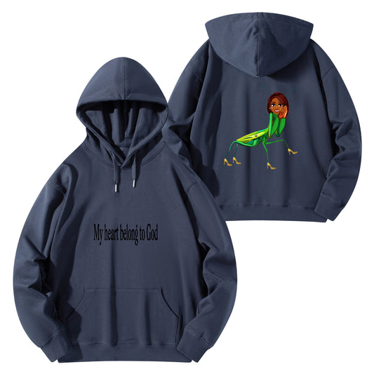 My Heart Belongs to God Front & Back Printing Adult Cotton Hoodie