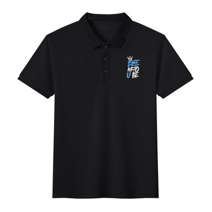 Bee Who U Be Embroidered Unisex Cotton Polo Shirt With Logo