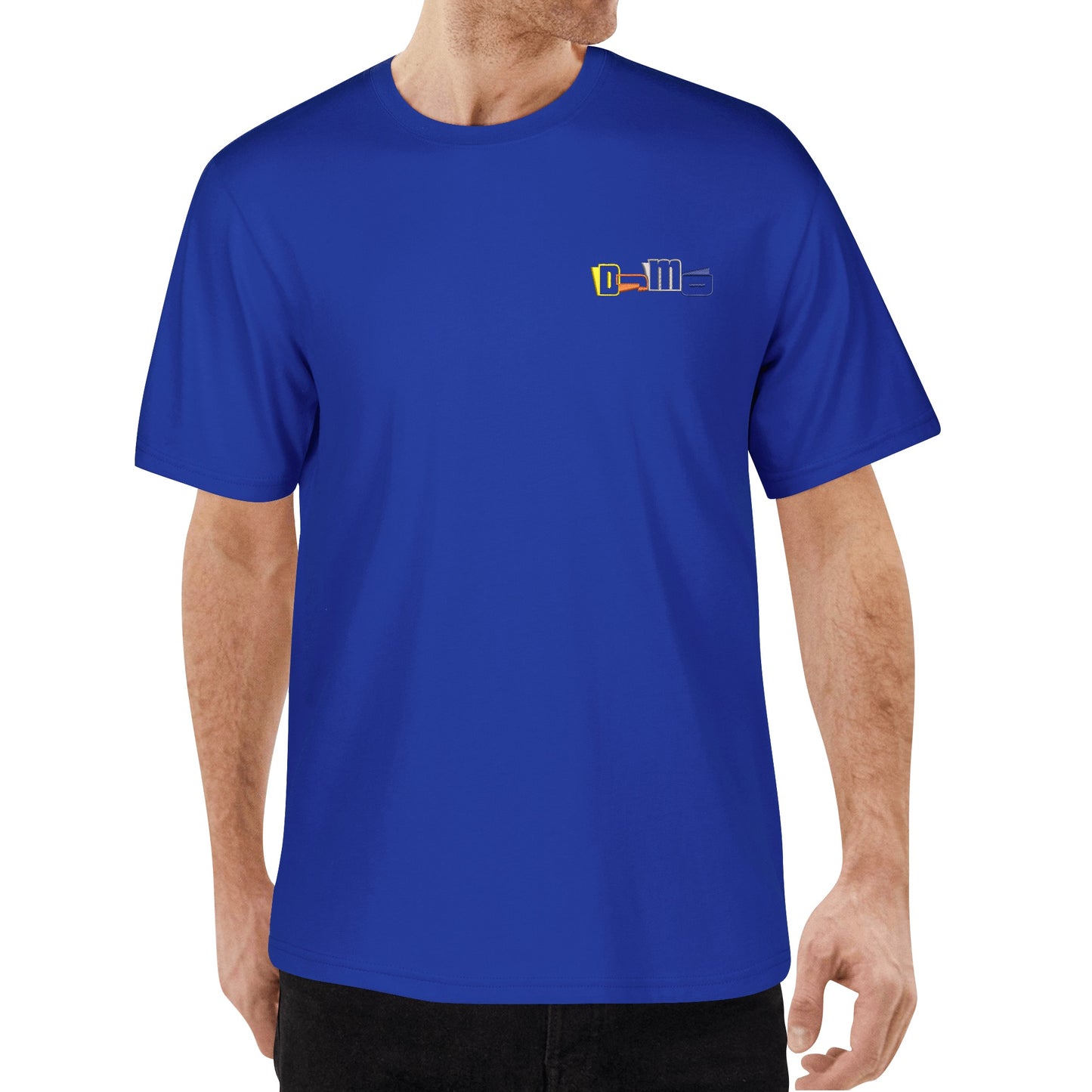 DJMD Mens Embroidered Chest Design Cotton T-shirt