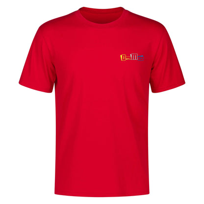 DJMD Mens Embroidered Chest Design Cotton T-shirt