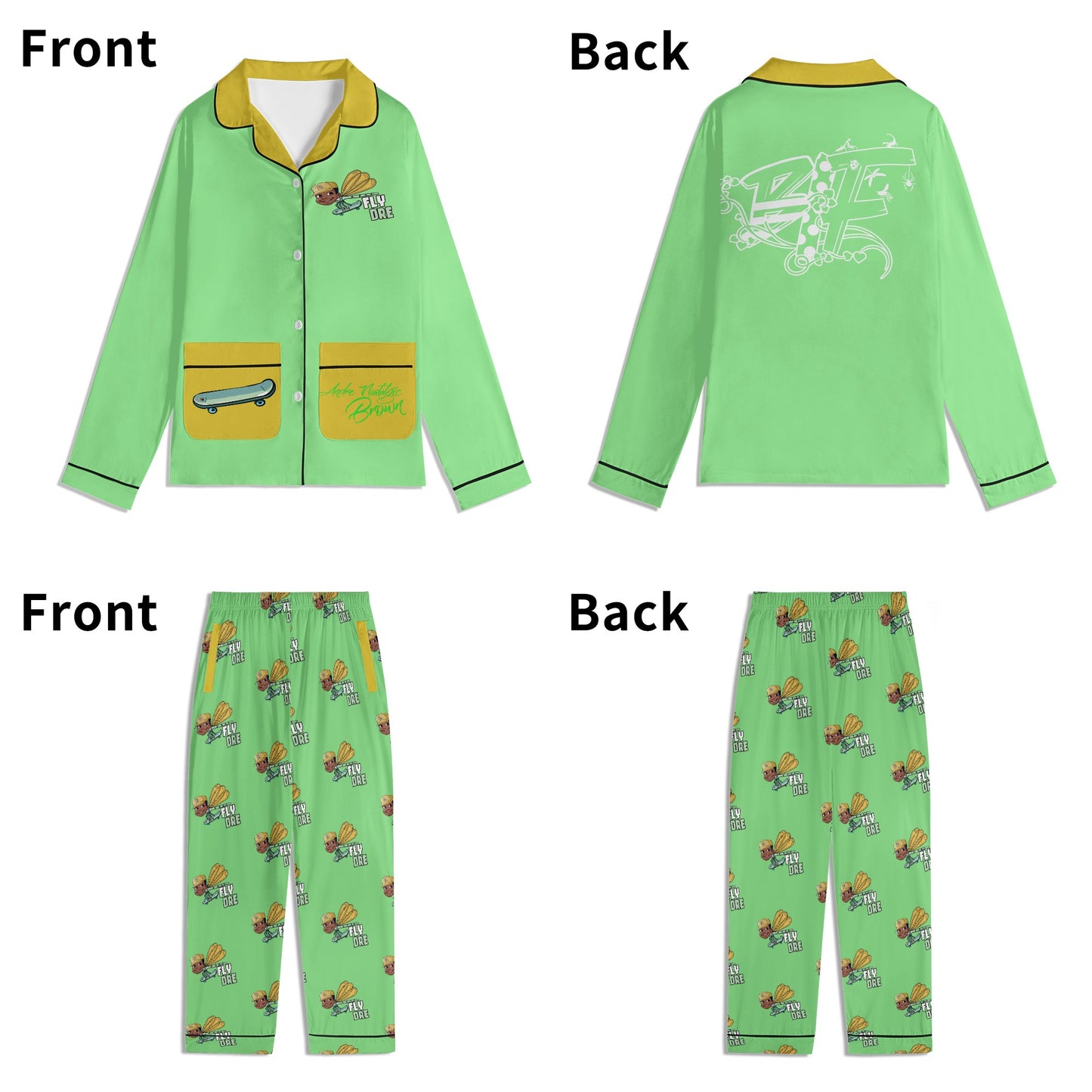 FLy Dre Children Long Sleeve Nightwear Pajama Set