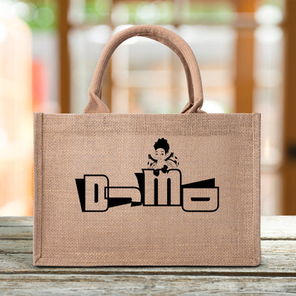 DJMD Custom Reusable Jute Burlap Tote Bags