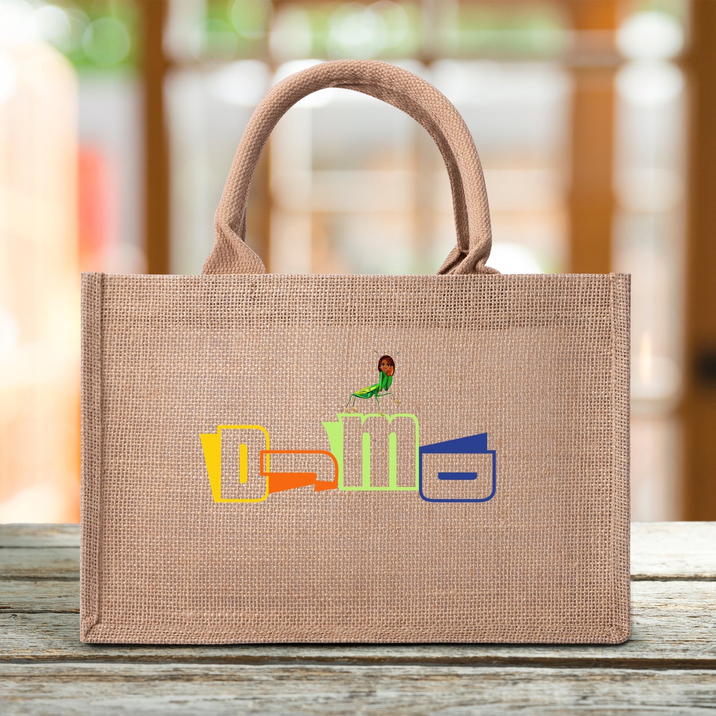 DJMD Custom Reusable Jute Burlap Tote Bags