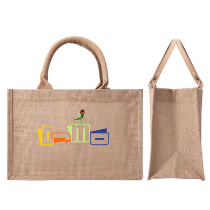 DJMD Custom Reusable Jute Burlap Tote Bags