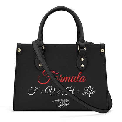 Formula F+ V x H = Life Luxury Women PU Handbag With Shoulder Strap