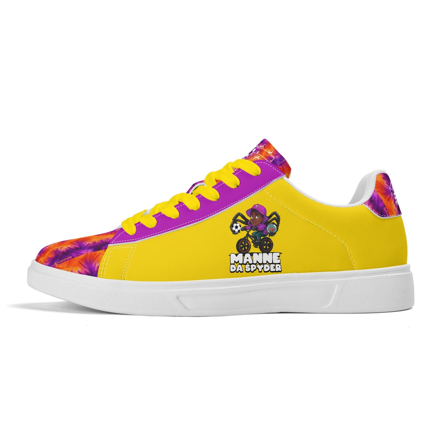 Manne The Spyder Adult Lightweight Brand Low Top Leather Skateboard Shoes WIth Personalized Logo /Name
